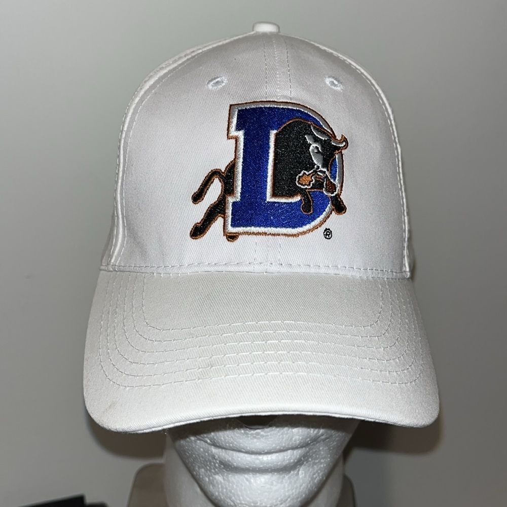 White Durham Bulls collab Carolina Hurricanes adjustable cap hat - marks on bill